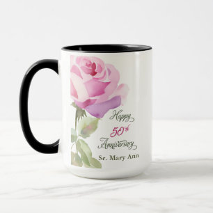 Benutzerdefinierter Name 50. Jubiläum Katholische  Tasse