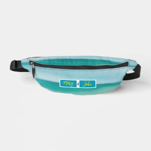 Benutzerdefinierter Name Abstrakte Aquarell-Ozean- Bauchtasche