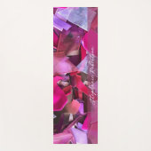 Benutzerdefinierter Name Abstrakter 3D-Effekt Rosa Yogamatte (Vorderseite)