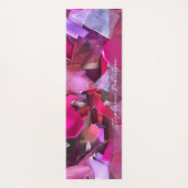 Benutzerdefinierter Name Abstrakter 3D-Effekt Rosa Yogamatte (Rückseite)