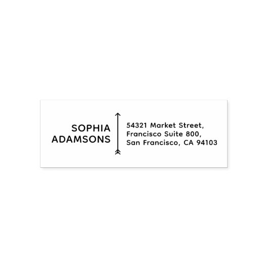 Benutzerdefinierter Name & Adresse | Modern selbst Permastempel (Design)