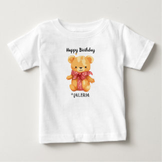 Benutzerdefinierter Name Alles Gute zum Geburtstag Baby T-shirt