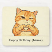 Benutzerdefinierter Name Alles Gute zum Geburtstag Mousepad (Vorne)