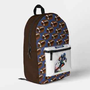 Benutzerdefinierter Name American Football Jungen  Bedruckter Rucksack