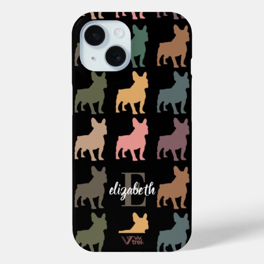 Benutzerdefinierter Name Anfangsbuchstabe Französi Case-Mate iPhone Hülle (Rückseite)