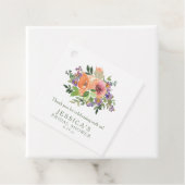 Benutzerdefinierter Name Aquarell Orange Blumen Ho Geschenkanhänger (Beispiel)