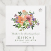 Benutzerdefinierter Name Aquarell Orange Blumen Ho Geschenkanhänger (Rückseite)