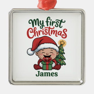 Benutzerdefinierter Name Baby Weihnachten Ornament Aus Metall
