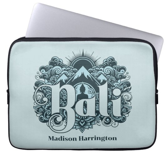 Benutzerdefinierter Name Bali Laptopschutzhülle (Vorderseite)