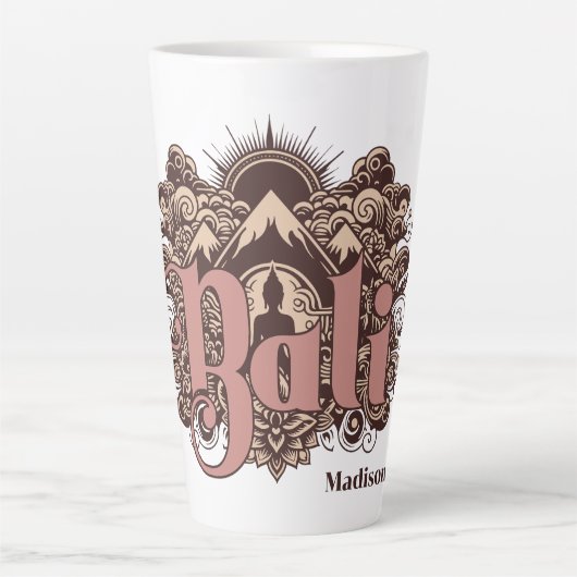 Benutzerdefinierter Name Bali Milchtasse (Vorderseite)