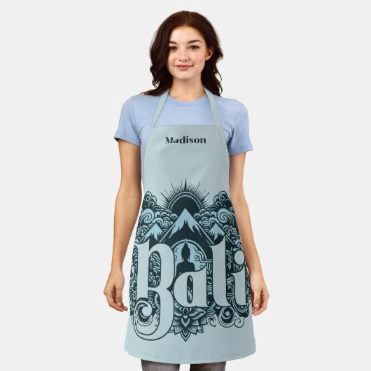Benutzerdefinierter Name Bali Schürze (Getragen)