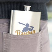 Benutzerdefinierter Name Baseballspieler Flachmann (Beispiel)