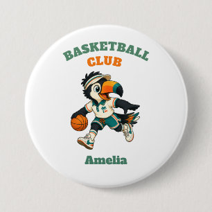 Benutzerdefinierter Name Basketball Club Toucan Ki Button