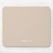 Benutzerdefinierter Name Beige Farbe Mousepad (Vorne)