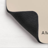 Benutzerdefinierter Name Beige Farbe Mousepad (Ecke)