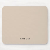 Benutzerdefinierter Name Beige Farbe Mousepad (Vorne)