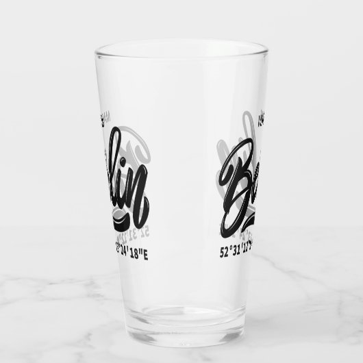 Benutzerdefinierter Name Berlin Deutschland Koordi Glas (Links)