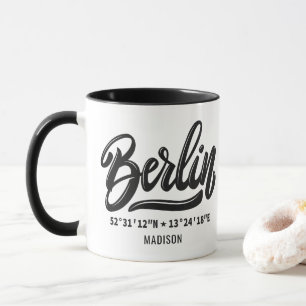 Benutzerdefinierter Name Berlin Deutschland Koordi Tasse