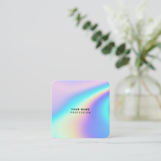 Benutzerdefinierter Name, Beruf, qr-Code Quadratische Visitenkarte (Stehend Vorderseite)