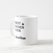 Benutzerdefinierter Name Bester Lehrer Aller Zeite Kaffeetasse (Vorderseite Links)