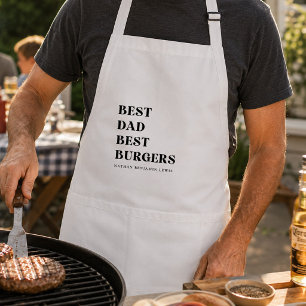 Benutzerdefinierter Name Bester Papa Beste Burger Schürze
