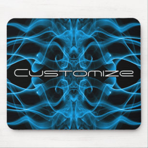 Benutzerdefinierter Name Blau Rauch Symmetrisch Sc Mousepad