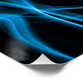 Benutzerdefinierter Name Blau Rauch Symmetrisch Sc Poster (Ecke)