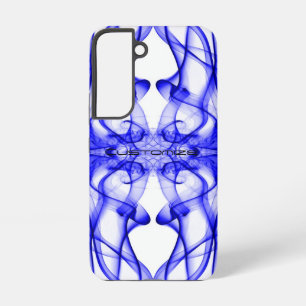 Benutzerdefinierter Name Blau Rauch Symmetrisch We Samsung Galaxy Hülle