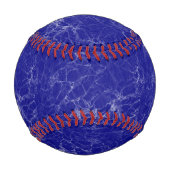 Benutzerdefinierter Name blaues Marmormuster Baseball (Rückseite)