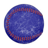 Benutzerdefinierter Name blaues Marmormuster Baseball (Vorderseite Links)