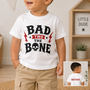Benutzerdefinierter Name Böse Zwei auf dem Knochen T-Shirt