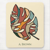Benutzerdefinierter Name Botanisches Blatt Serene  Mousepad (Vorne)