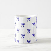 Benutzerdefinierter Name Bow Stripe Becher Geschen Kaffeetasse (Mittel)