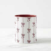 Benutzerdefinierter Name Bow Stripe Becher Geschen Tasse (Zentrum)