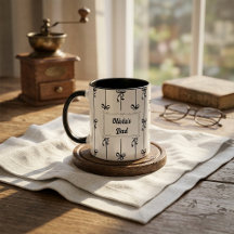 Benutzerdefinierter Name Bow Stripe Becher Geschen
