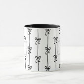 Benutzerdefinierter Name Bow Stripe Becher Geschen Tasse (Zentrum)