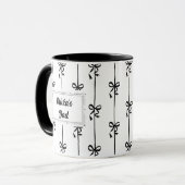 Benutzerdefinierter Name Bow Stripe Becher Geschen Tasse (Vorderseite Links)