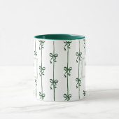 Benutzerdefinierter Name Bow Stripe Becher Geschen Tasse (Zentrum)