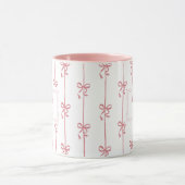 Benutzerdefinierter Name Bow Stripe Tasse Geschenk (Zentrum)