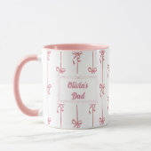 Benutzerdefinierter Name Bow Stripe Tasse Geschenk (Links)