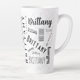 Benutzerdefinierter Name Brittany Schwarz Weiß  Milchtasse