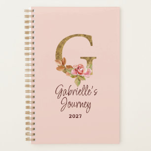Benutzerdefinierter Name Buchstabe G Goldfolie Bla Planer
