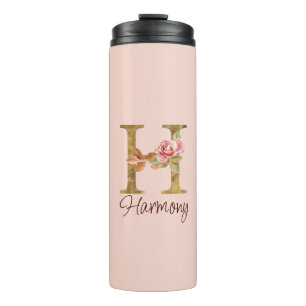 Benutzerdefinierter Name Buchstabe H Goldfolie Blu Thermosbecher