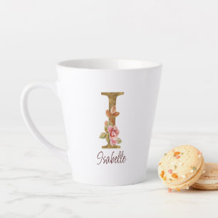 Benutzerdefinierter Name Buchstabe I Goldfolie Blu Milchtasse