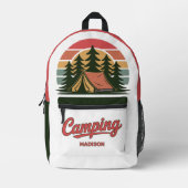 Benutzerdefinierter Name Camping Bedruckter Rucksack (Vorderseite)