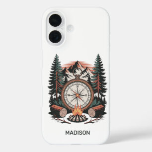 Benutzerdefinierter Name Camping iPhone 16 Hülle