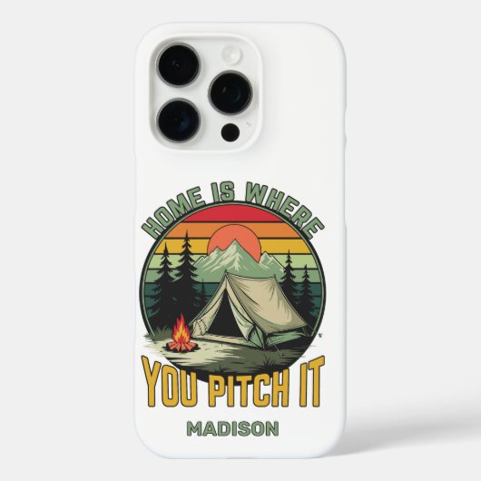Benutzerdefinierter Name Camping Case-Mate iPhone Hülle (Rückseite)