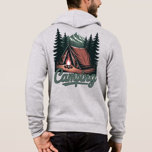 Benutzerdefinierter Name Camping Hoodie (Rückseite)