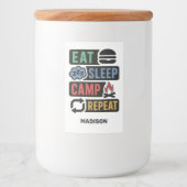 Benutzerdefinierter Name Camping Lebensmitteletikett (Vorderseite)