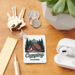 Benutzerdefinierter Name Camping Schlüsselanhänger